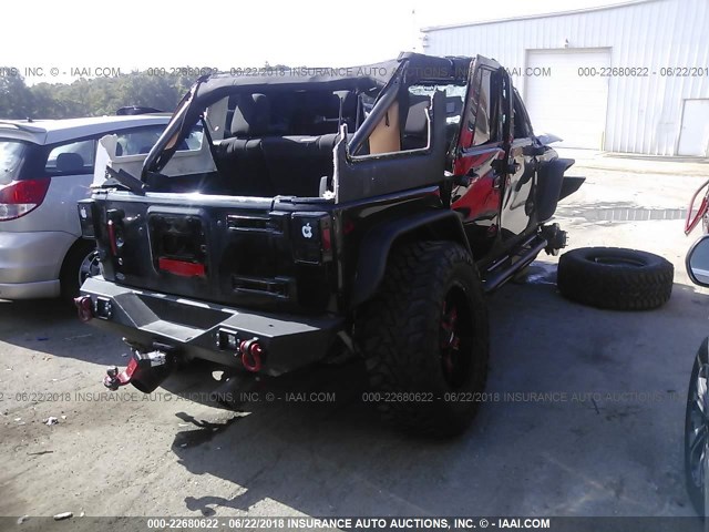 1C4BJWDG7DL705883 - 2013 JEEP WRANGLER UNLIMITE SPORT BLACK photo 4