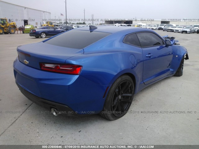 1G1FB1RX2J0148672 - 2018 CHEVROLET CAMARO LT BLUE photo 4