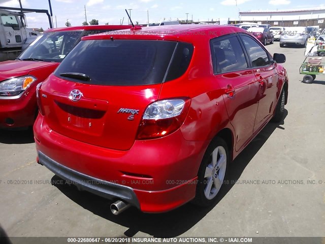 2T1KE40E69C001699 - 2009 TOYOTA COROLLA MATRIX S RED photo 4