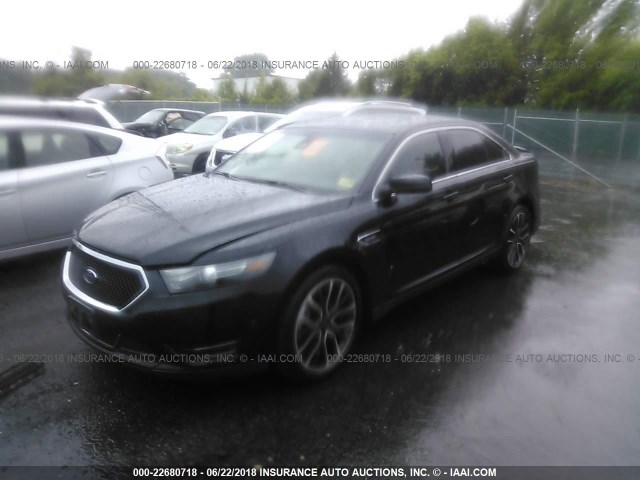 1FAHP2KT8JG113307 - 2018 FORD TAURUS SHO BLACK photo 2