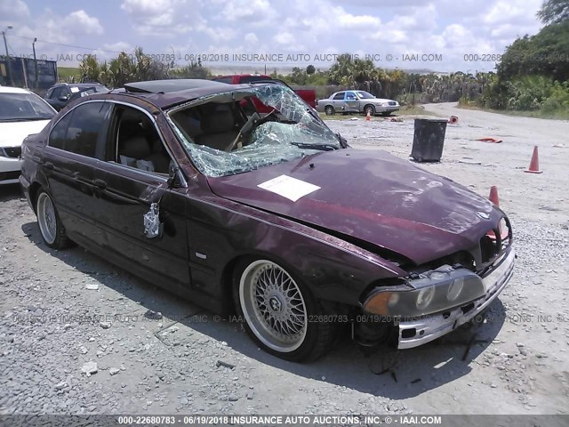 WBADT43441GF58036 - 2001 BMW 525 I AUTOMATIC BURGUNDY photo 1