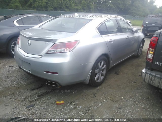 19UUA8F51EA007512 - 2014 ACURA TL TECH SILVER photo 4