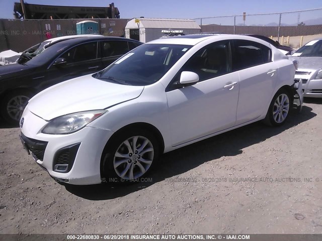 JM1BL1W64B1479764 - 2011 MAZDA 3 S WHITE photo 2