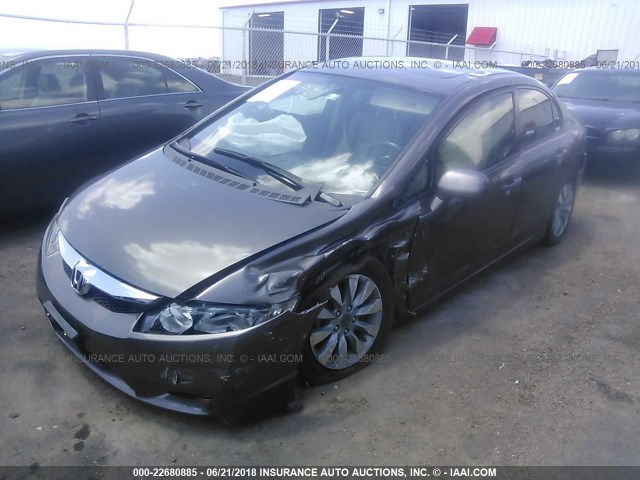 2HGFA1F9XAH519350 - 2010 HONDA CIVIC EXL ყავისფერი ფოტო 2