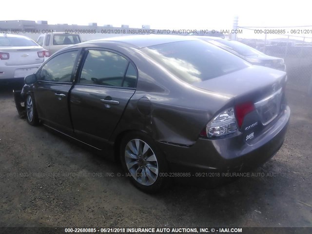 2HGFA1F9XAH519350 - 2010 HONDA CIVIC EXL ყავისფერი ფოტო 3