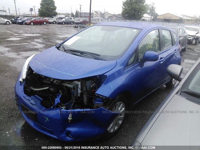 3N1CE2CP1EL368400 - 2014 NISSAN VERSA NOTE S/S PLUS/SV/SL BLUE photo 2