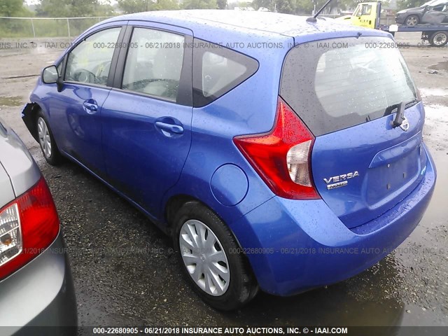 3N1CE2CP1EL368400 - 2014 NISSAN VERSA NOTE S/S PLUS/SV/SL BLUE photo 3