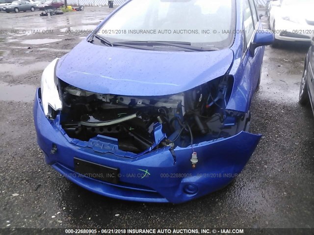 3N1CE2CP1EL368400 - 2014 NISSAN VERSA NOTE S/S PLUS/SV/SL BLUE photo 6