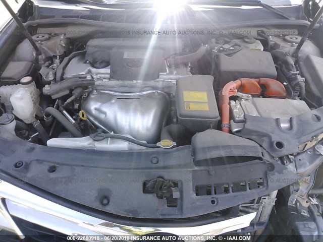 4T1BD1FK7EU137072 - 2014 TOYOTA CAMRY HYBRID/LE/XLE 灰色 照片 10