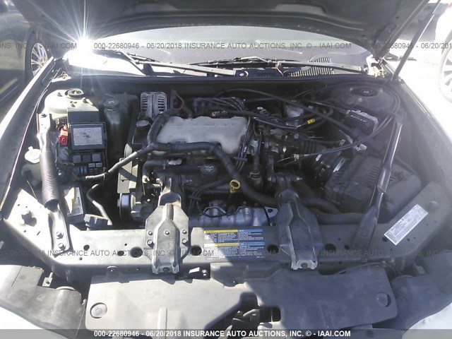 2G1WW12E259114756 - 2005 CHEVROLET MONTE CARLO LS Сұр фото 10