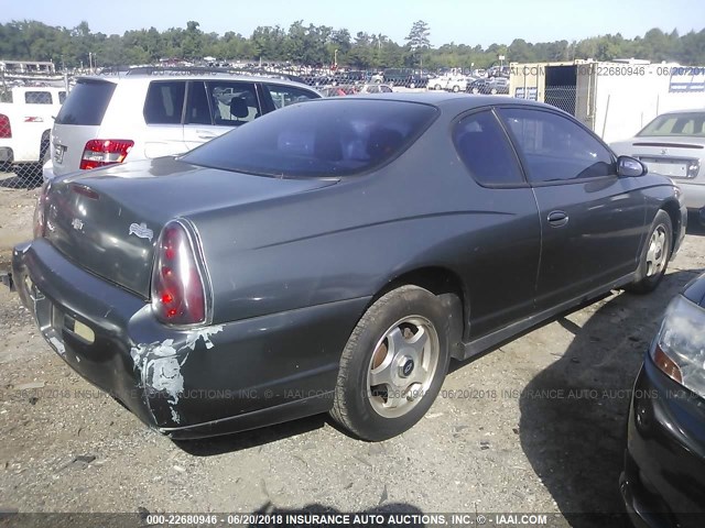 2G1WW12E259114756 - 2005 CHEVROLET MONTE CARLO LS Сұр фото 4