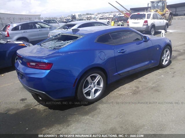 1G1FB1RX8H0209212 - 2017 CHEVROLET CAMARO LT BLUE photo 4