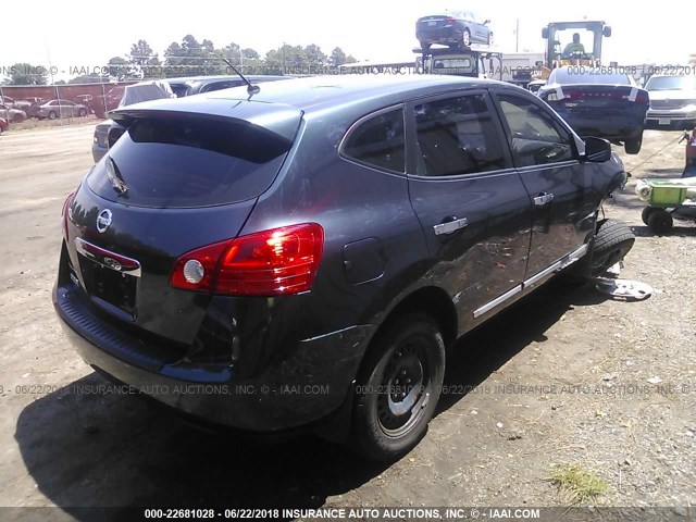 JN8AS5MT7DW029065 - 2013 NISSAN ROGUE S/SV BLUE photo 4