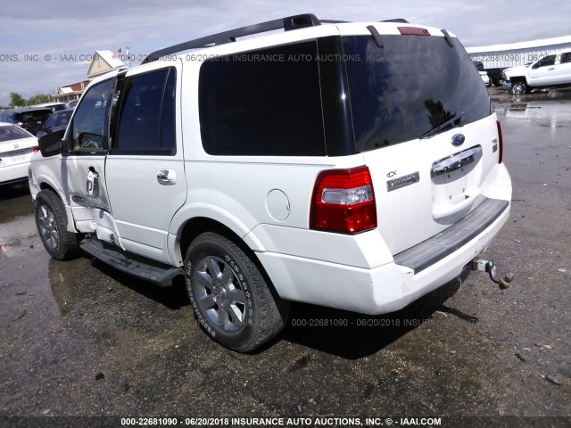 1FMFU15558LA70379 - 2008 FORD EXPEDITION XLT WHITE photo 3