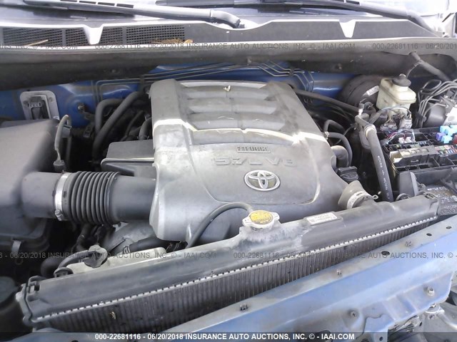 5TBRV54147S472291 - 2007 TOYOTA TUNDRA DOUBLE CAB SR5 BLUE photo 10