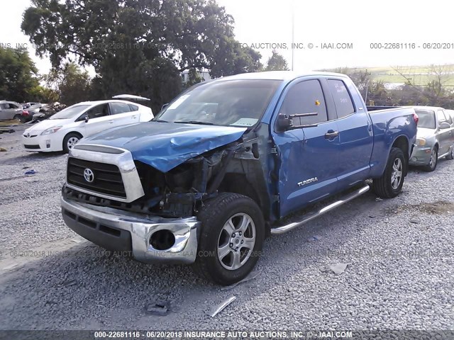 5TBRV54147S472291 - 2007 TOYOTA TUNDRA DOUBLE CAB SR5 BLUE photo 2