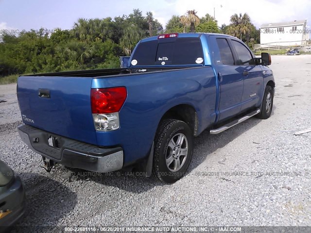 5TBRV54147S472291 - 2007 TOYOTA TUNDRA DOUBLE CAB SR5 BLUE photo 4