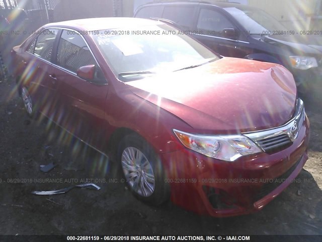 4T4BF1FK4ER439581 - 2014 TOYOTA CAMRY L/SE/LE/XLE RED photo 1