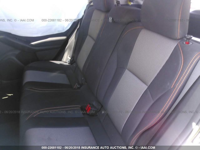 JF2GTADC3JH229390 - 2018 SUBARU CROSSTREK PREMIUM ნაცრისფერი ფოტო 8