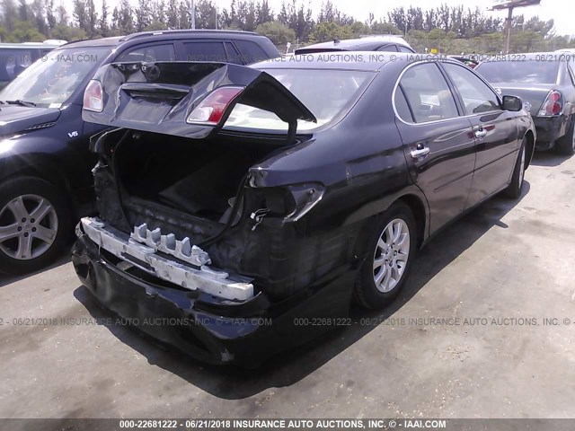 JTHBF30G020017758 - 2002 LEXUS ES 300 BLACK photo 4