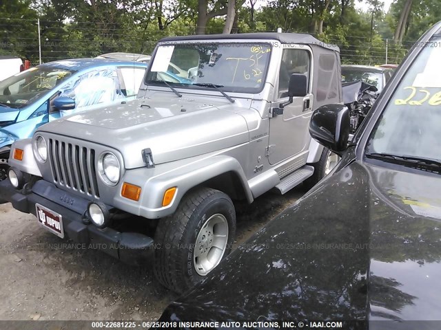 1J4FA49S11P358472 - 2001 JEEP WRANGLER / TJ SPORT SILVER photo 2