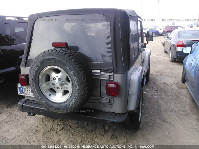 1J4FA49S11P358472 - 2001 JEEP WRANGLER / TJ SPORT SILVER photo 6