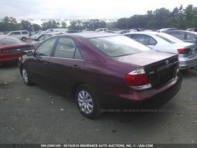 4T1BE32K35U040885 - 2005 TOYOTA CAMRY LE/XLE/SE იასამნისფერი ფოტო 3