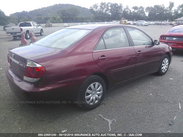 4T1BE32K35U040885 - 2005 TOYOTA CAMRY LE/XLE/SE იასამნისფერი ფოტო 4