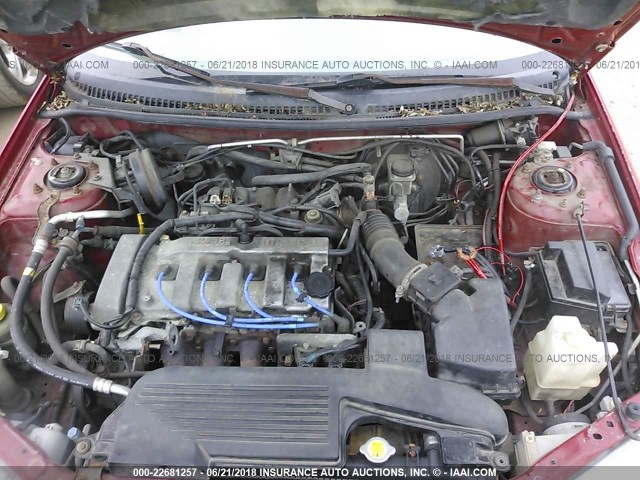 JM1BJ2212X0155439 - 1999 MAZDA PROTEGE ES RED photo 10