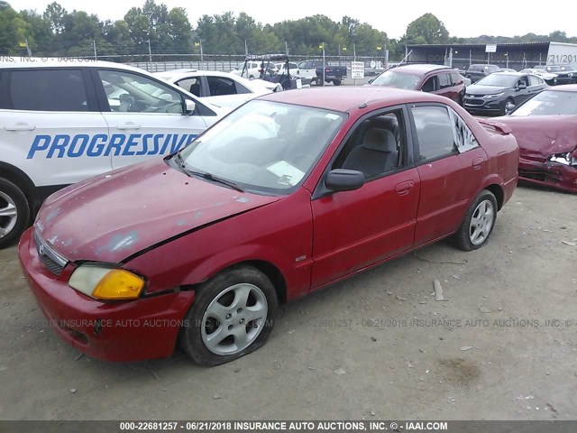 JM1BJ2212X0155439 - 1999 MAZDA PROTEGE ES RED photo 2