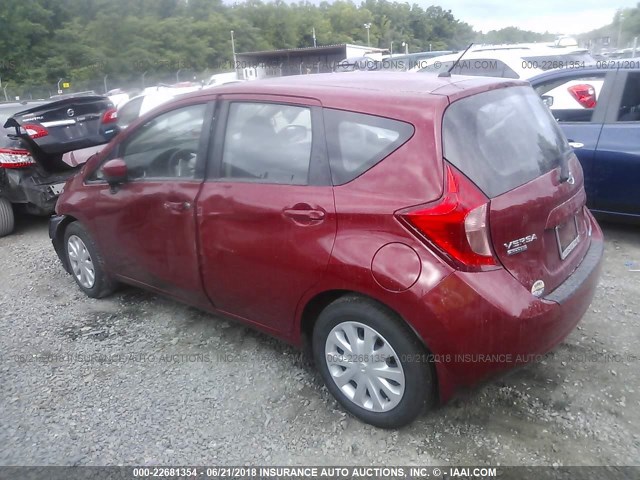 3N1CE2CP9FL439859 - 2015 NISSAN VERSA NOTE S/S PLUS/SV/SL/SR RED photo 3