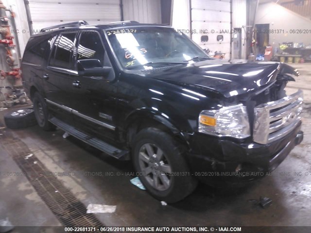 1FMFK195X7LA40776 - 2007 FORD EXPEDITION EL LIMITED BLACK photo 1