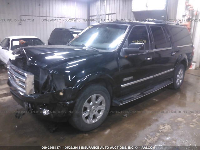 1FMFK195X7LA40776 - 2007 FORD EXPEDITION EL LIMITED BLACK photo 2