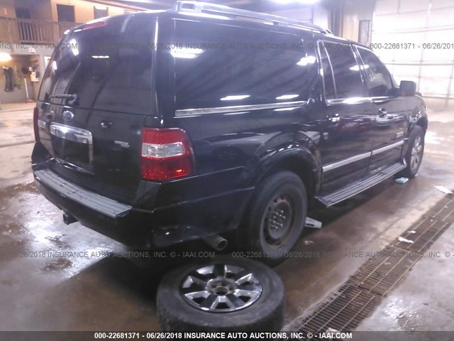 1FMFK195X7LA40776 - 2007 FORD EXPEDITION EL LIMITED BLACK photo 4