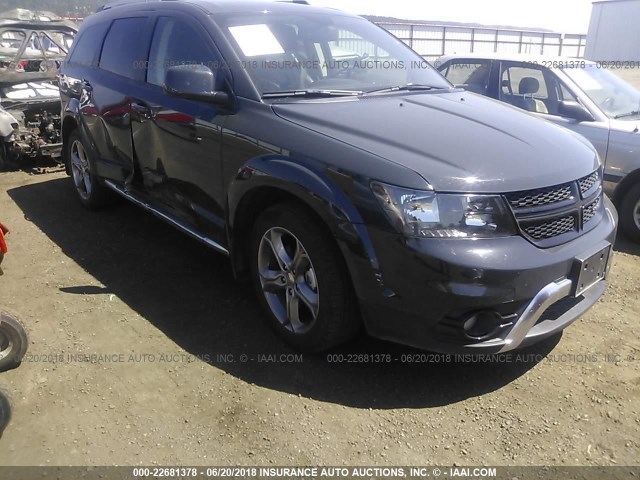 3C4PDDGG9HT703298 - 2017 DODGE JOURNEY CROSSROAD GRAY photo 1