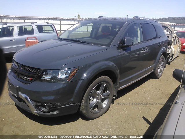 3C4PDDGG9HT703298 - 2017 DODGE JOURNEY CROSSROAD GRAY photo 2