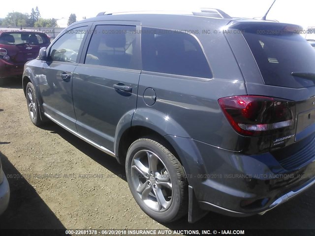 3C4PDDGG9HT703298 - 2017 DODGE JOURNEY CROSSROAD GRAY photo 3