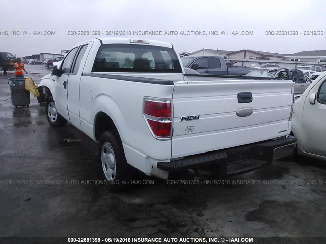 1FTRX12839FB08568 - 2009 FORD F150 SUPER CAB WHITE photo 3