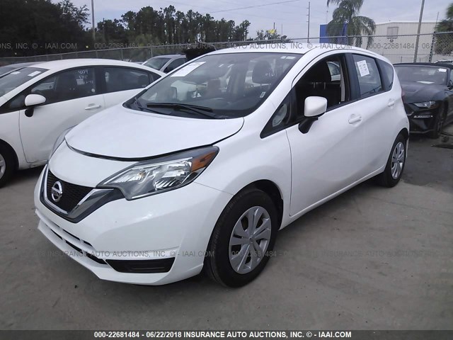 3N1CE2CP9JL365982 - 2018 NISSAN VERSA NOTE S/S PLUS/SV/SL/SR WHITE photo 2