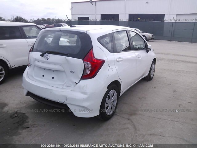 3N1CE2CP9JL365982 - 2018 NISSAN VERSA NOTE S/S PLUS/SV/SL/SR WHITE photo 4