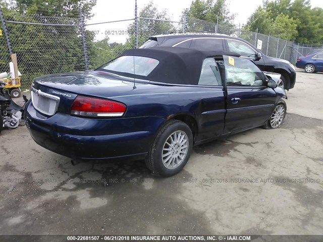 1C3EL55R96N203275 - 2006 CHRYSLER SEBRING TOURING BLUE photo 4