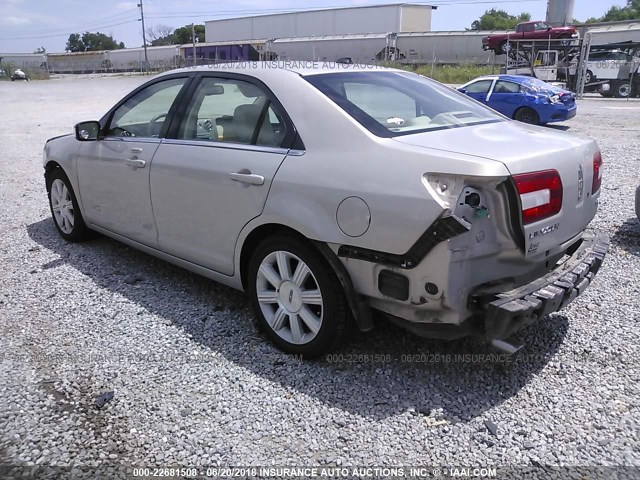 3LNHM26T59R620257 - 2009 LINCOLN MKZ BEIGE photo 3