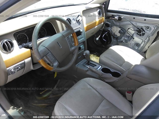 3LNHM26T59R620257 - 2009 LINCOLN MKZ BEIGE photo 5
