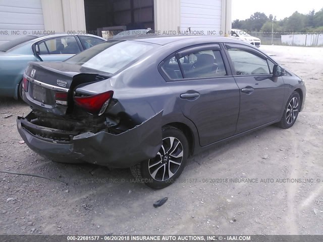 2HGFB2F94DH523465 - 2013 HONDA CIVIC EXL GRAY photo 4