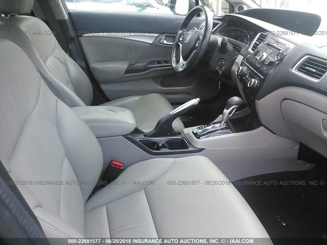 2HGFB2F94DH523465 - 2013 HONDA CIVIC EXL GRAY photo 5