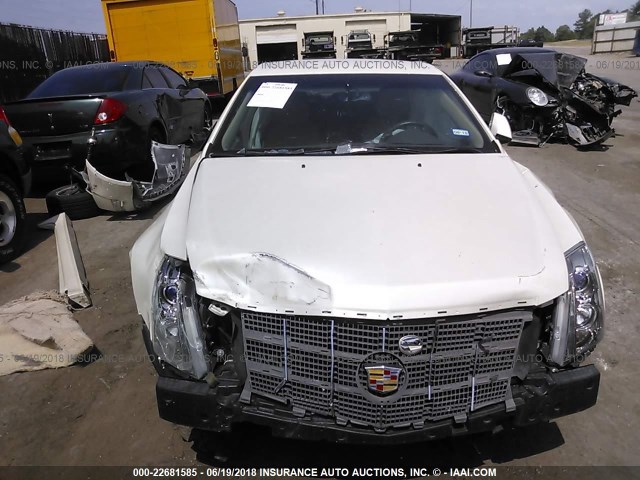 1G6DF5EG8A0126095 - 2010 CADILLAC CTS LUXURY COLLECTION WHITE photo 6