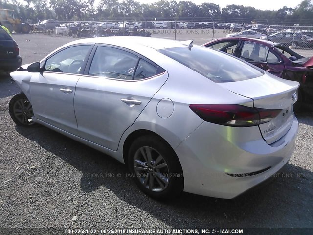 5NPD84LF9JH268471 - 2018 HYUNDAI ELANTRA SEL/VALUE/LIMITED SILVER photo 3