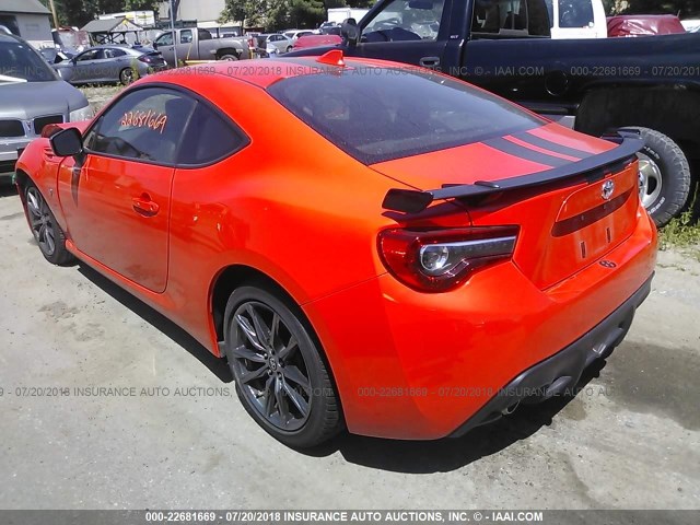 JF1ZNAA10H8707530 - 2017 TOYOTA 86 SPECIAL EDITION ORANGE photo 3