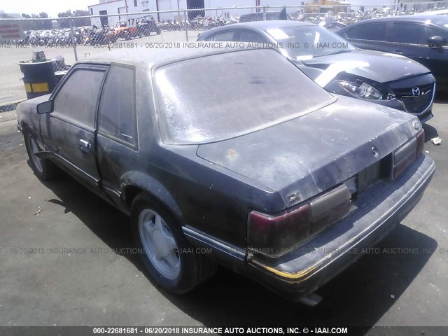 1FABP40A5JF270737 - 1988 FORD MUSTANG LX BLACK photo 3