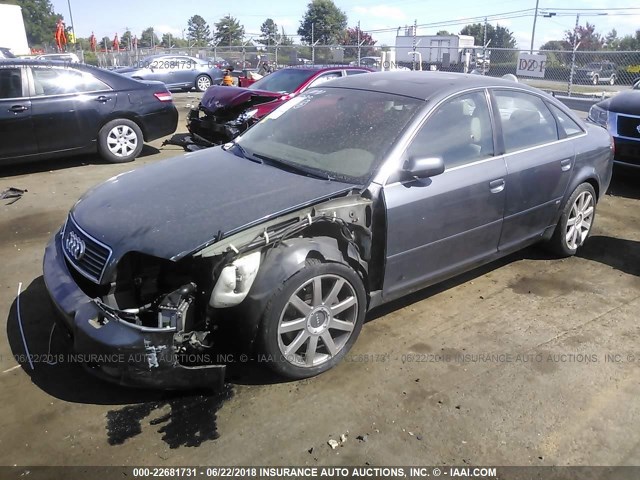 WAUCD64B74N100604 - 2004 AUDI A6 S-LINE QUATTRO GRAY photo 2